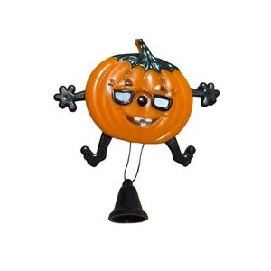 1976 Creative Creations Halloween Pumpkin Action Pin On 3.5" Pull String Pin